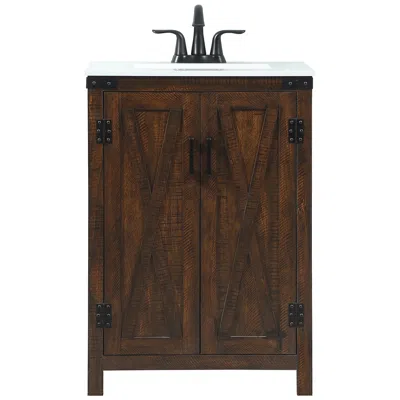Elegant Lighting Elegant Grant 24 In. Bathroom Vanity In Espresso