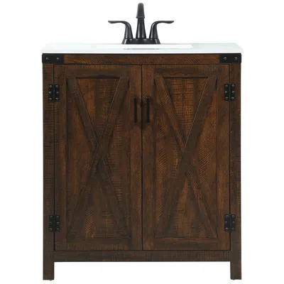 Elegant Lighting Elegant Grant 30 In. Bathroom Vanity In Espresso