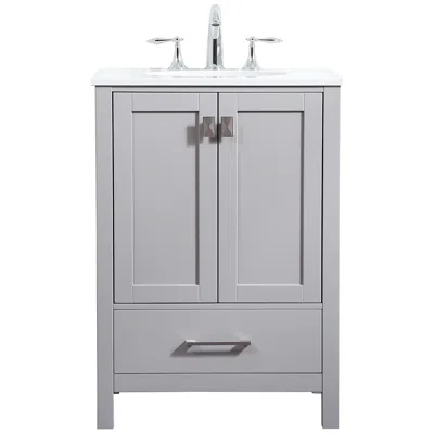 Elegant Lighting Elegant Irene 24 In. Bathroom Vanity In Grey