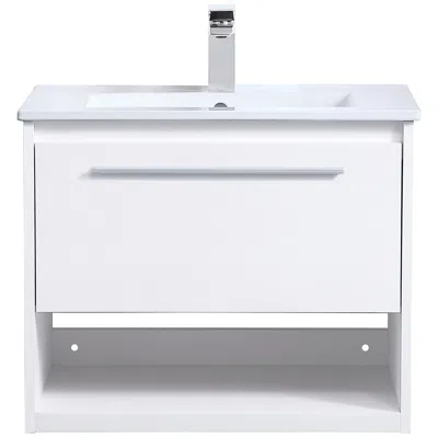 Elegant Lighting Elegant Kasper 24 In.  Bathroom Floating Vanity In White
