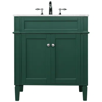 Elegant Lighting Elegant Park Avenue 30 In. Bathroom Vanity In Green