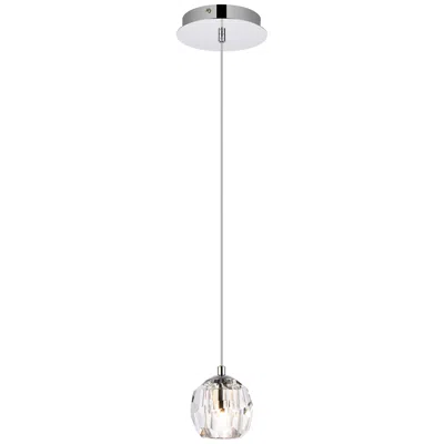 Elegant Lighting Eren 1 Lt Chrome Pendant