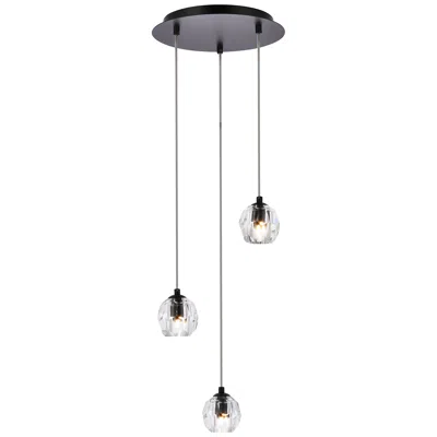 Elegant Lighting Eren 11 3/4" Wide Black Multi-light Mini Pendant