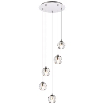 Elegant Lighting Eren 11 3/4" Wide Chrome 5-light Mini Pendant