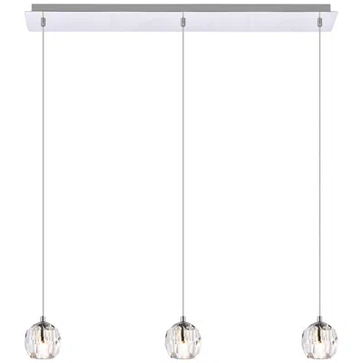 Elegant Lighting Eren 3 Lts Chrome Pendant