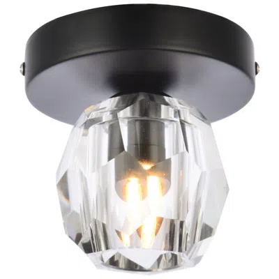 Elegant Lighting Eren 4 3/4" Wide Black Globe Ceiling Light