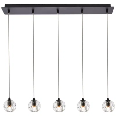 Elegant Lighting Eren 5 Lts Black Pendant