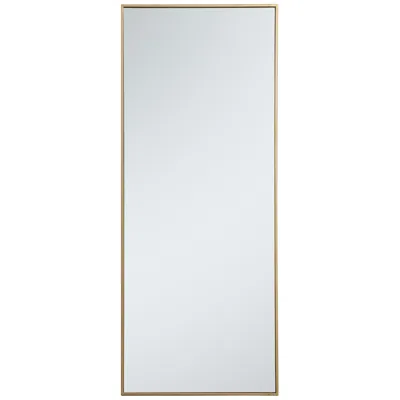 Elegant Lighting Eternity Brass Metal 24" X 60" Rectangular Floor/wall Mirror
