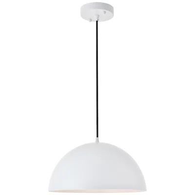 Elegant Lighting Forte 14 3/4" Wide White Modern Dome Pendant