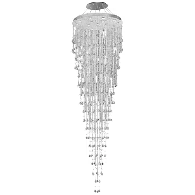 Elegant Lighting Galaxy 36" Wide Chrome And Crystal 16-light Chandelier