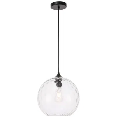 Elegant Lighting Gibson 11 3/4" Wide Black Sphere Mini Pendant