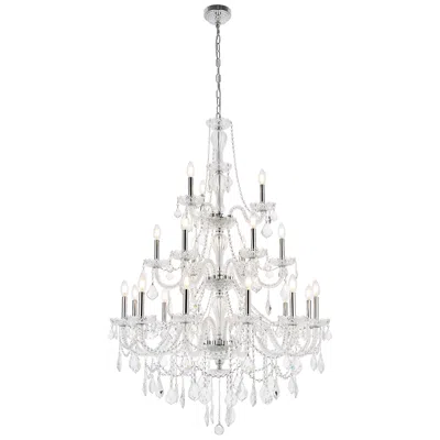 Elegant Lighting Giselle 21 Lt Chrome Chandelier Clear