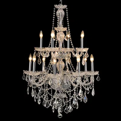 Elegant Lighting Giselle Collection 28" Wide Chrome 12-light Chandelier