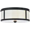 Elegant Lighting Hadrian 2 Lt 12" Flat Black Flush Mount