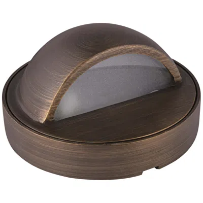 Elegant Lighting Half Moon 3 3/4" Wide Antique Brass Landscape Deck Light
