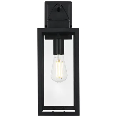 Elegant Lighting Hilton 17 1/2" High Black Outdoor Wall Light