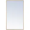 Elegant Lighting Jamie Brass 24" X 40" Rectangular Vanity Wall Mirror
