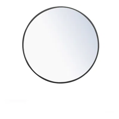 Elegant Lighting Jasper Black Metal 24" Round Vanity Wall Mirror