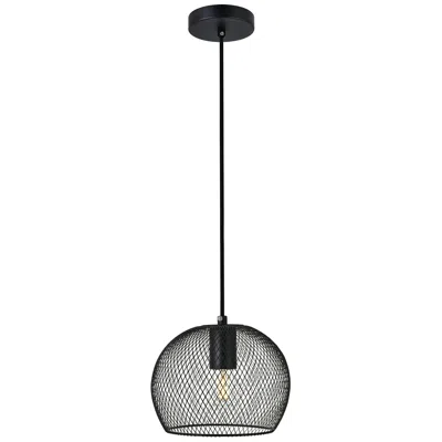 Elegant Lighting Keller 7 1/2" Wide Black Mesh Modern Mini-pendant