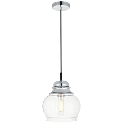 Elegant Lighting Kenna 1 Lt Chrome Pendant With Clear Glass
