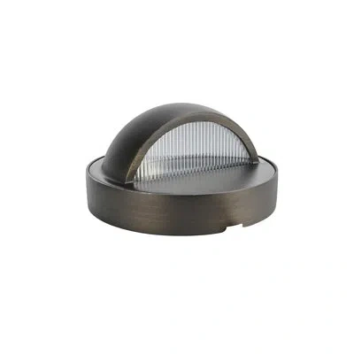 Elegant Lighting Landscape Cast Brass 3x2 Deck Light In Dark Bronze In Dark Bronze;bronze Foncé