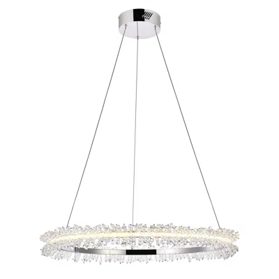 Elegant Lighting Laurel Led 26" Chrome Pendant