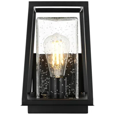 Elegant Lighting Lehigh 10 1/2" High Black Outdoor Wall Light