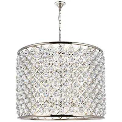 Elegant Lighting Madison 12 Lt Polished Nickel Chandelier Clear