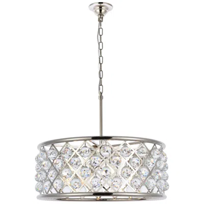 Elegant Lighting Madison 25" Wide Polished Nickel Pendant Light