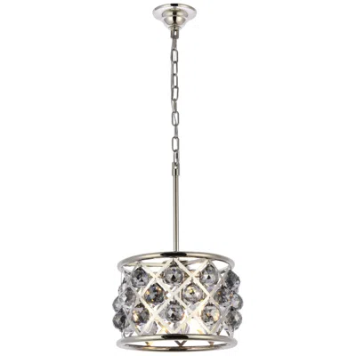 Elegant Lighting Madison 3 Lt Polished Nickel Pendant Silver Shade (grey)