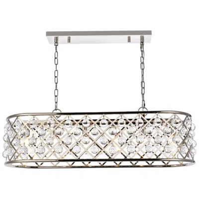 Elegant Lighting Madison 6 Lt Polished Nickel Chandelier Clear