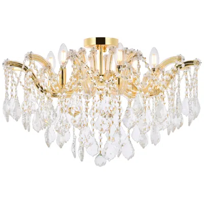 Elegant Lighting Maria Theresa 24" Wide Gold Ceiling Light