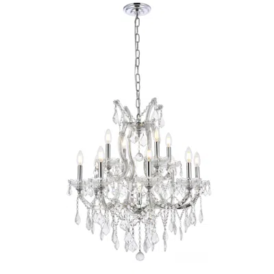 Elegant Lighting Maria Theresa 27" Wide Chrome 13-light Chandelier