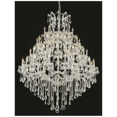 Elegant Lighting Maria Theresa 49 Lt Chrome Chandelier Clear