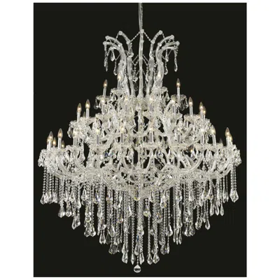 Elegant Lighting Maria Theresa 49 Lt Chrome Chandelier Clear