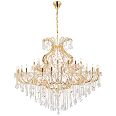 Elegant Lighting Maria Theresa 49 Lt Gold Chandelier Clear
