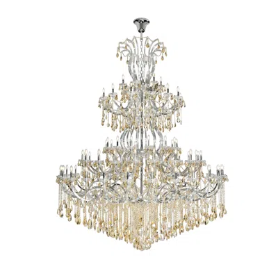 Elegant Lighting Maria Theresa 84 Lt Chrome Chandelier In Silver