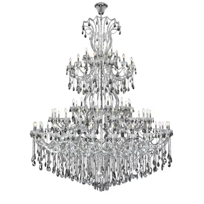 Elegant Lighting Maria Theresa 84 Lt Chrome Chandelier In Silver
