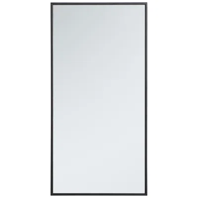 Elegant Lighting Mason Black Metal 18" X 36" Vanity Wall Mirror