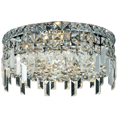Elegant Lighting Maxime 4 Lt Chrome Flush Mount Clear