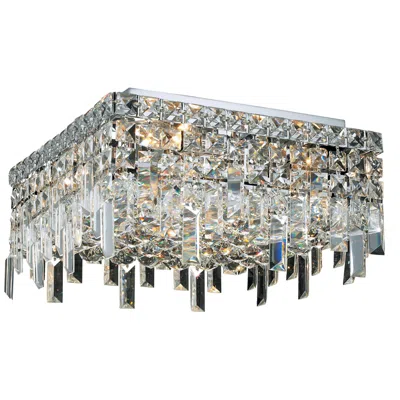Elegant Lighting Maxime 4 Lt Chrome Flush Mount Clear
