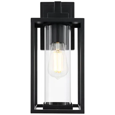 Elegant Lighting Memphis 13 1/2" High Black Outdoor Wall Light
