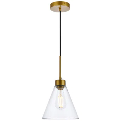 Elegant Lighting Mera 1 Lt Brass Pendant