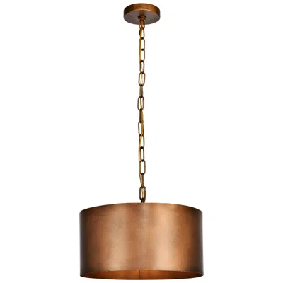 Elegant Lighting Miro 15" Wide Manual Brass Drum Pendant Light