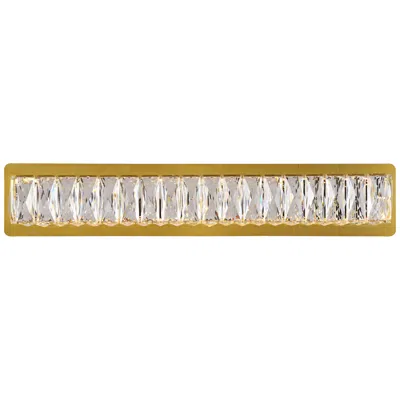 Elegant Lighting Monroe 24 1/2" Wide Gold And Crystal Led Bath Light