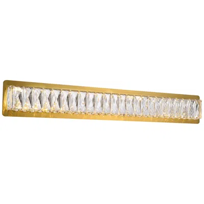 Elegant Lighting Monroe 32" Wide Gold And Crystal Led Bath Light