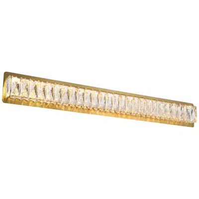 Elegant Lighting Monroe 35 1/2" Wide Gold And Crystal Led Bath Light