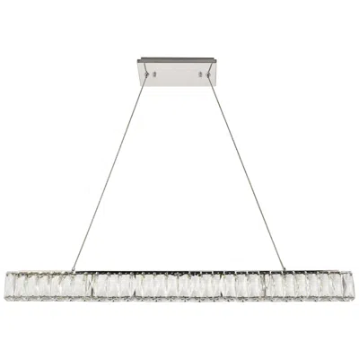 Elegant Lighting Monroe 38 3/4" Wide Crystal Led Kitchen Island Light Pendant