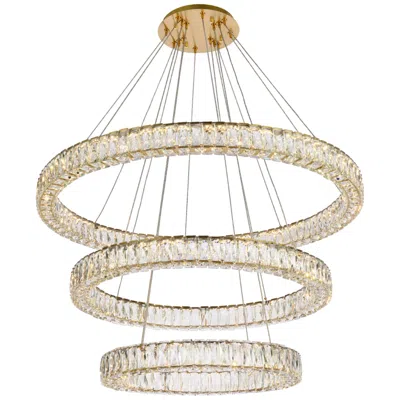 Elegant Lighting Monroe 41" Wide Led Crystal Chandelier