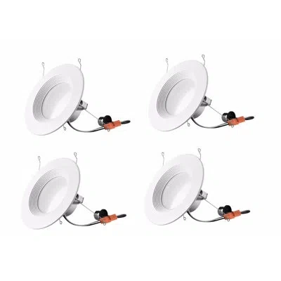 Elegant Lighting Nixon 6" Remodel Led Retrofit Recessed Lighting Kit In Matte White